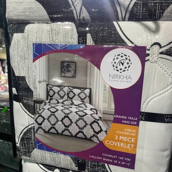 BRAND NEW PREMIUM HIGH QUALITY 3-PIECE COVERLET SET - Picture 5 of 10